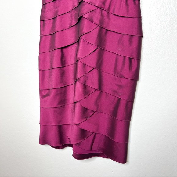 Adrianna Papell Semi Formal Cocktail Dress Burgundy Merlot Purple Red 6 - Picture 4 of 9